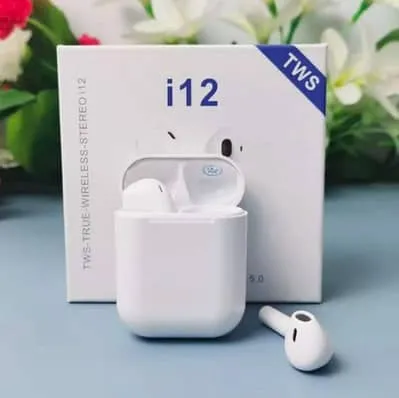 New Airpods TWS 12 black Mini Bluetooth Wireless Headset With Charging Doc For Android & all Phones Wireless Earbuds with Noise Cancelling Microphone wireless earphones